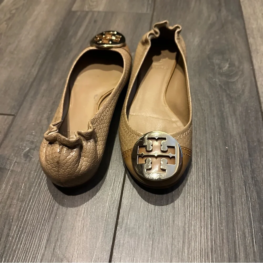 Tory Burch Tan Ballet Flats